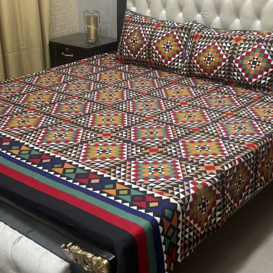 Crystal Cotton Bedsheet Floral 1 by BA Wardrobe™