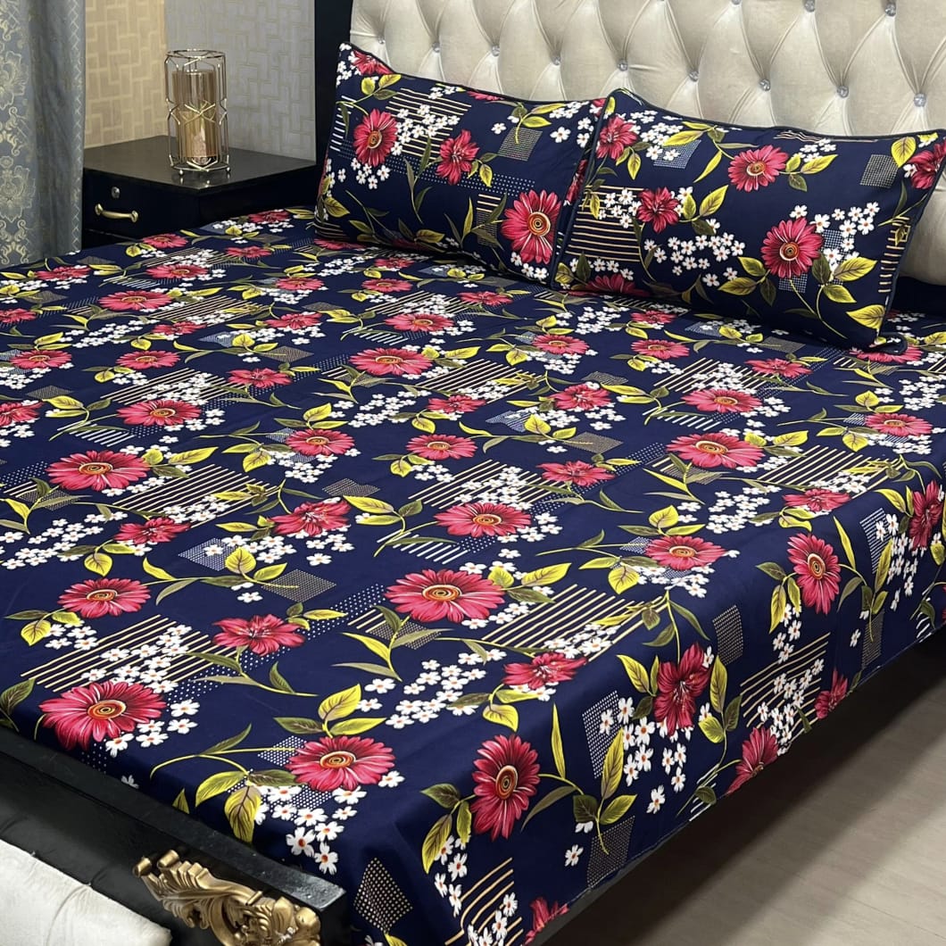 Crystal Cotton Bedsheet Floral 3
