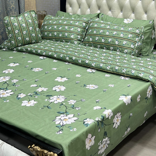 BA Wardrobe™ Comforter Bedsheet - Green&White