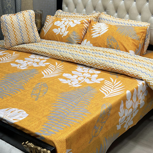 BA Wardrobe™ Comforter Bedsheet - Golden&White